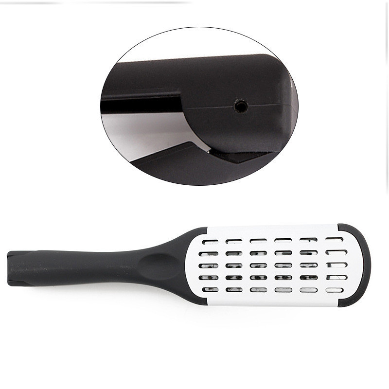 Фризьорство за коса Двустранна V скоба за четка Естествен керамичен шперплат Гребен за изправяне Инструменти за оформяне на влакна Преса за коса