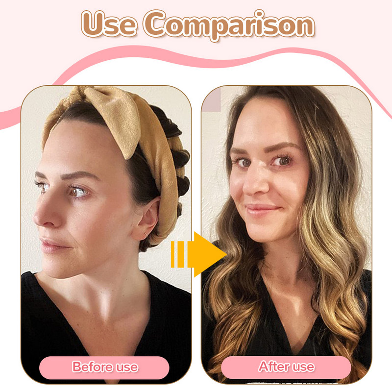 Lazy Hair Curler Heatless kērlinga stieņa galvas saite Wave Formers Sleeping Soft Curl Bar Bez karstuma cirtas gari īsi matu veidošanas rīki