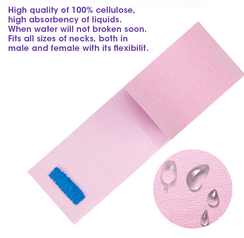 Ühekordselt kasutatav juuksuri kaelariba paber, mis väldib katkiste juuste tekkimist, juukselõikuse hooldust, juuksurit, salongi kaitset, imab higistust.