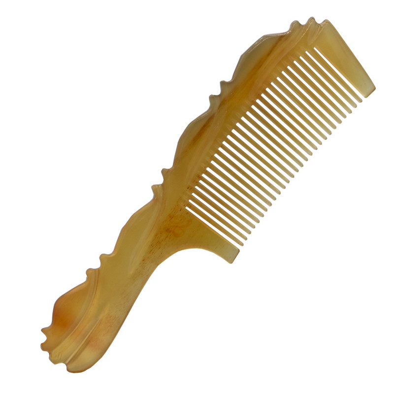 Естествен гребен от овчи рог Антистатичен гребен Четки за масаж на коса със стандартни зъби