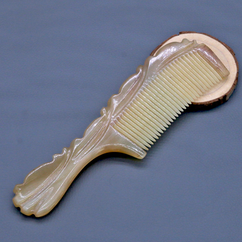 Естествен гребен от овчи рог Антистатичен гребен Четки за масаж на коса със стандартни зъби