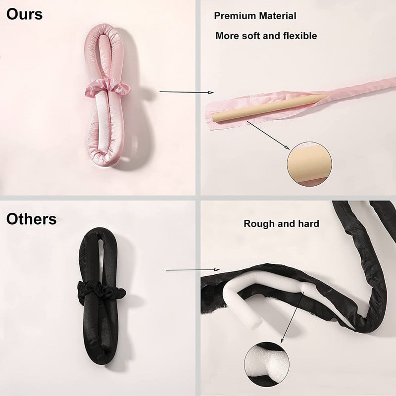 Ženska traka za kosu bez zagrijavanja Uvijači za kosu bez zagrijavanja Uvijači Šipke za uvojke Velika velika meka pjenasta vrpca za uvijanje kose