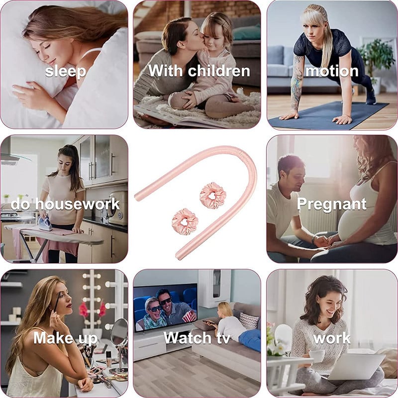 Ženska traka za kosu bez zagrijavanja Uvijači za kosu bez zagrijavanja Uvijači Šipke za uvojke Velika velika meka pjenasta vrpca za uvijanje kose