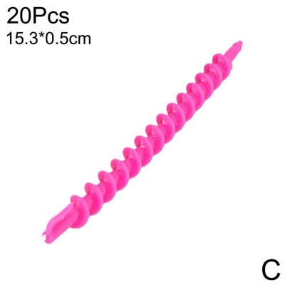 20 gab. Plastmasas ilgviļņu stieņa vilnas kērlinga frizieru salons Kērlinga gludeklis ilgviļņu lokotājs matu sakņu lokošanai (satur 1 dāvanu)