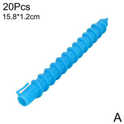 20 gab. Plastmasas ilgviļņu stieņa vilnas kērlinga frizieru salons Kērlinga gludeklis ilgviļņu lokotājs matu sakņu lokošanai (satur 1 dāvanu)