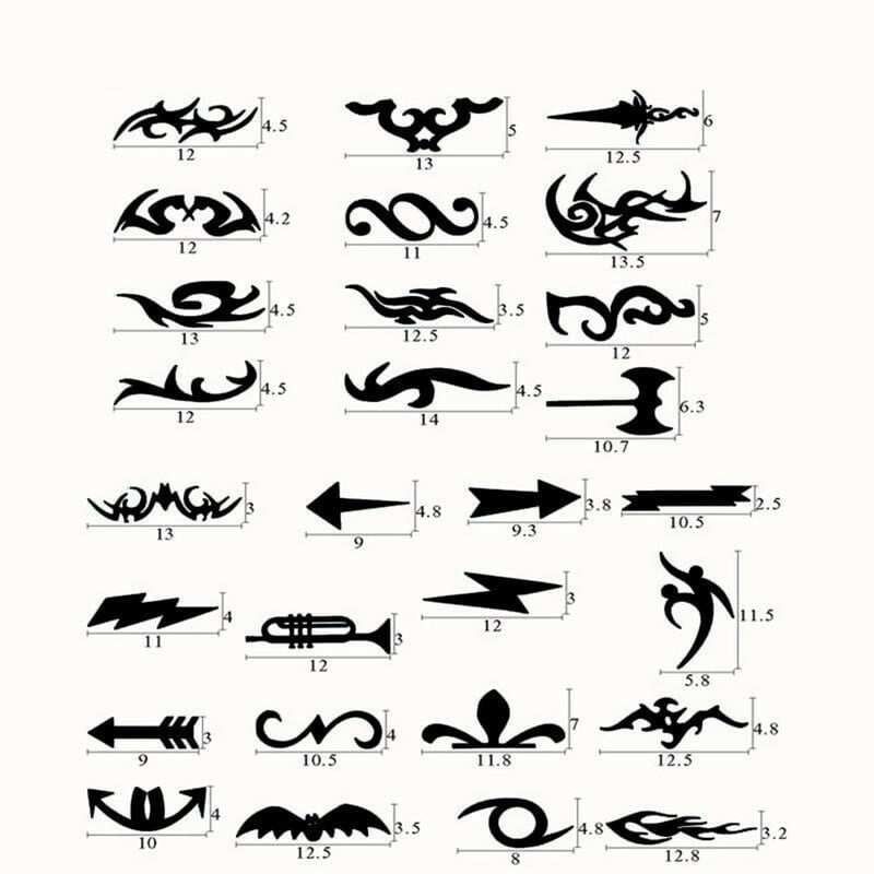 Novi 28kom/pakiranje Hair Tattoo Šablon Kalup Šablona Trimer Brijač Frizerski salon za šišanje