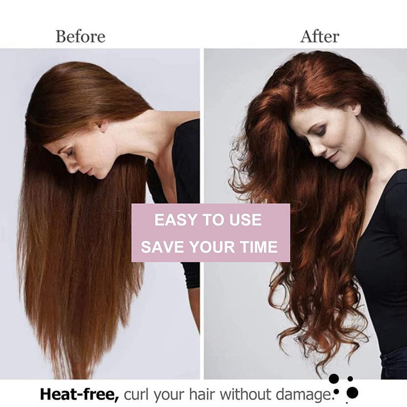 Bentita pentru curling fără căldură Bentita pentru ondulator leneș Faceți părul moale și strălucitor ondulator de păr Instrumente de coafură Bucle de păr fără căldură