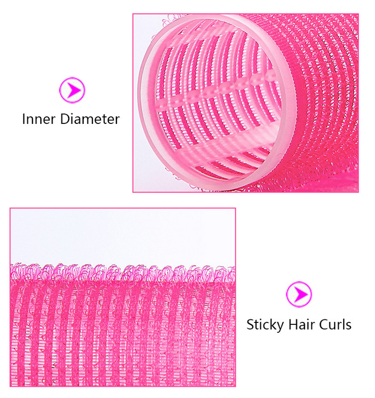 6kom bez grijanja Samoprihvatljivi uvijači za kosu Valjci za žene Waves Bang uvijač za kosu s čičakom Cijevi za frizerski salon