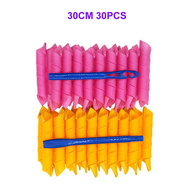 Magic Hair Roller 30/45/55/65CM Mīksts DIY spirālveida matu ruļlis Nekarstošas cirtas gariem matiem veidošanas rīku komplekts Kērlinga stieņi ar āķi