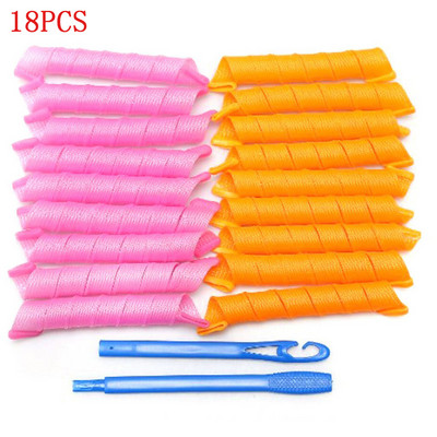 18 gab Portatīvie Magic matu ruļļi Matu veidošanas piederumi Matu ruļļi Nebojājošs skaistums matu veidošanas rīks DIY matu ruļļi