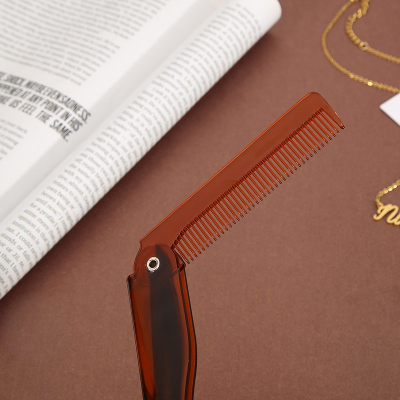 Prijenosni sklopivi češalj Češalj za masažu kose Antistatički češalj za džepove Kosa Brkovi Češalj za bradu Frizerski alati za češljanje kose