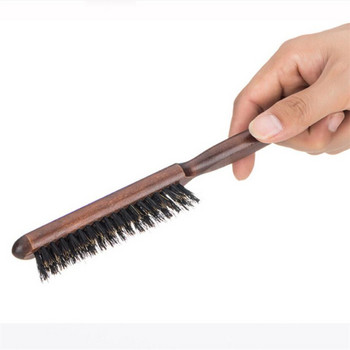Επαγγελματικές βούρτσες μαλλιών Teasing κομμωτηρίου Boar Bristle Wood Slim Line Comb Hairbrush Extension Εργαλεία styling κομμωτηρίου DIY