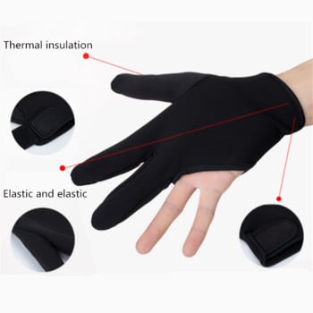 Черна топлоустойчива ръкавица с три пръста Преса за коса Къдри фризьорски Ръкавици с 3 пръста Инструменти за оформяне на коса
