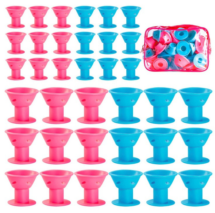 10/20/40 gab Silikona matu ruļļi bez siltuma bez klipšu mīkstas gumijas ruļļi DIY savīti matu veidošanas rīki Magic matu kopšanas komplekts