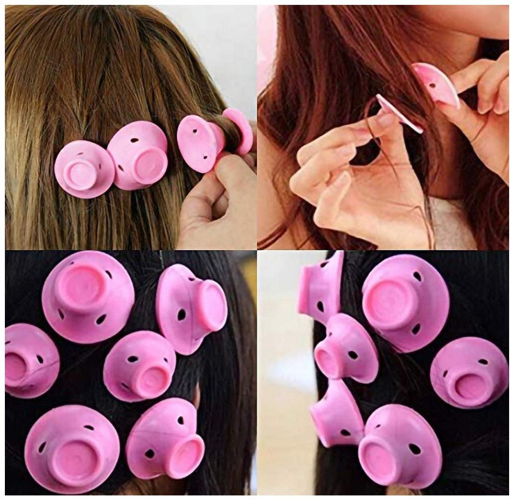 10/20/40 gab Silikona matu ruļļi bez siltuma bez klipšu mīkstas gumijas ruļļi DIY savīti matu veidošanas rīki Magic matu kopšanas komplekts