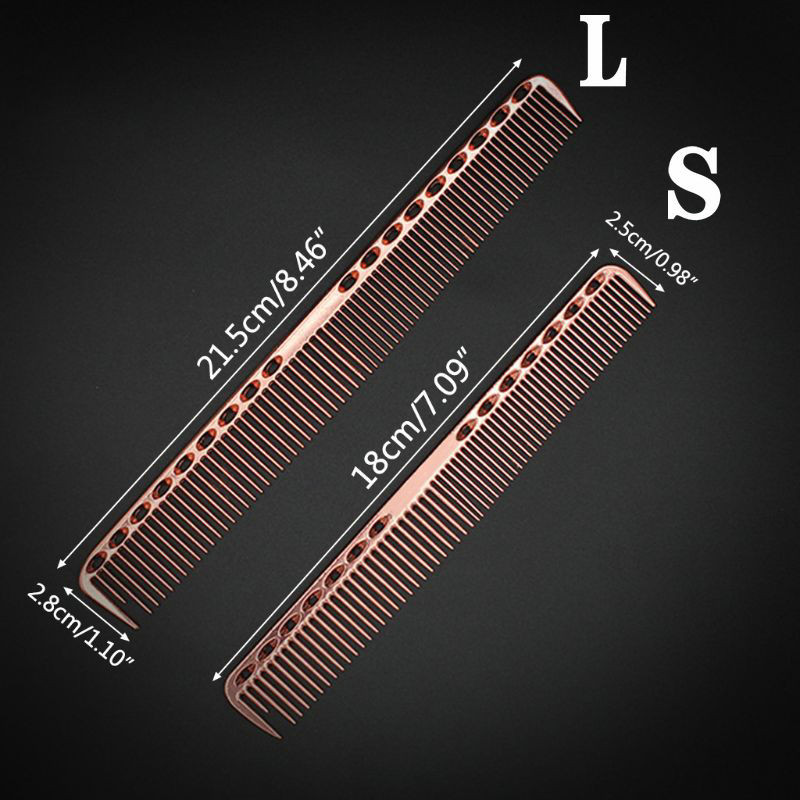 1kom Četka za kosu Muškarci Žene Aluminijski metalni češalj za šišanje Češljevi za frizerske i brijačke salone Češljevi za profesionalne brijače