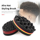 „African Magic Barber Sponge“ plaukų šepetys juodiems vyrams „Twist Sponge“ dvipusis „Magic Hair Curl Weave Dreads Sponge“ šepetys