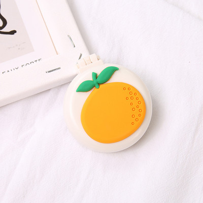 1db Kawaii sminktükör aranyos párnafésű kartondobozos lány mini összecsukható szilikon egyoldalas hordozható kerek tükör fésűvel