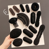 Pahuljasti jastučići za kosu za višekratnu upotrebu Spužva za umetanje za bazu za kosu Alat za umetanje za kosu Puf za kosu Magic Clip Maker za krafne za kosu Root Pad Set kopči za kosu