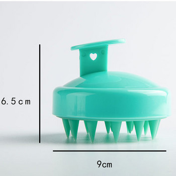 Силиконова глава Тяло Измиване на косата Чиста грижа Корен на косата Сърбеж Масаж на скалпа Гребен Четка за душ Вана Спа Шампоан против пърхот
