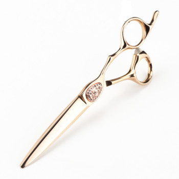 Japan 440c Professional Hairdressing Scissors 6 ιντσών Barber Sharp Scissor Hair Stylist Αφιερωμένα σετ ψαλιδιών μαλλιών Ροζ χρυσό