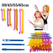 Magic Hair Curler Heatless DIY Matu Ruļļi Ruļļi Frizūra Rullītis Spirālveida Rullītis Viļņu veidotāji Matu veidošanas rīki 30/45/55/65cm
