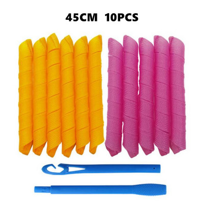 Magic Hair Curler Heatless DIY Matu Ruļļi Ruļļi Frizūra Rullītis Spirālveida Rullītis Viļņu veidotāji Matu veidošanas rīki 30/45/55/65cm