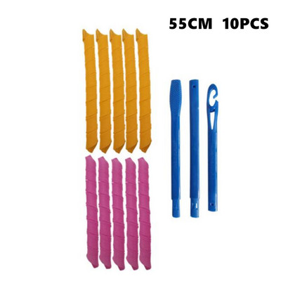 Magic Hair Curler Heatless DIY Matu Ruļļi Ruļļi Frizūra Rullītis Spirālveida Rullītis Viļņu veidotāji Matu veidošanas rīki 30/45/55/65cm