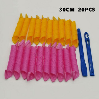 Magic Hair Curler Heatless DIY Matu Ruļļi Ruļļi Frizūra Rullītis Spirālveida Rullītis Viļņu veidotāji Matu veidošanas rīki 30/45/55/65cm
