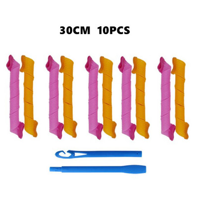 Magic Hair Curler Heatless DIY Matu Ruļļi Ruļļi Frizūra Rullītis Spirālveida Rullītis Viļņu veidotāji Matu veidošanas rīki 30/45/55/65cm