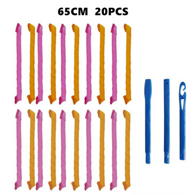 Magic Hair Curler Heatless DIY Matu Ruļļi Ruļļi Frizūra Rullītis Spirālveida Rullītis Viļņu veidotāji Matu veidošanas rīki 30/45/55/65cm