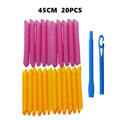Magic Hair Curler Heatless DIY Matu Ruļļi Ruļļi Frizūra Rullītis Spirālveida Rullītis Viļņu veidotāji Matu veidošanas rīki 30/45/55/65cm