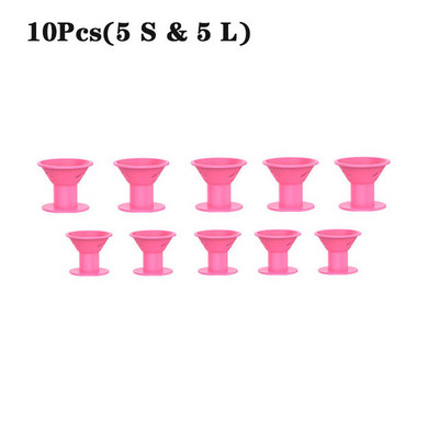 2/10/20/30gab Mīkstas gumijas Magic matu kopšanas rullīši Silikona matu ruļļi Twist Hair bez siltuma bez saspraudes Matu lokošanās veidošanas rīks DIY