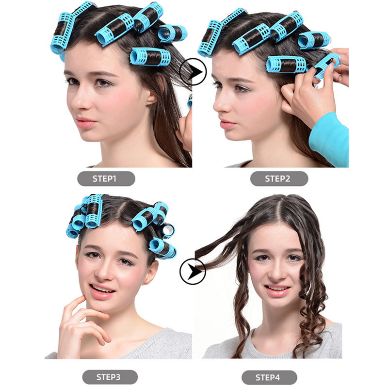 Lazy Curler Njega kose Parna trajna Flexi šipke Valjci za kosu Uvijači za kosu Više veličina DIY čarobni alati za uvijače s alatom za kopče