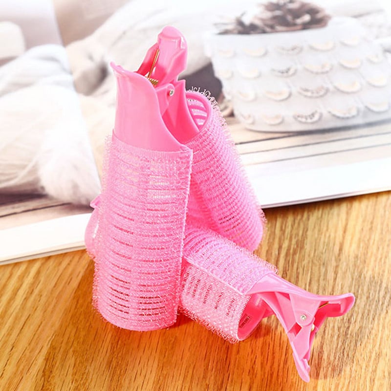 1/2 gab. Rozā matu ruļļu komplekts gulēšanai pa nakti atkārtoti lietojams matu saknes pūkains saspraude Sieviešu meiteņu pārnēsājami veidošanas rīki