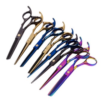 6-инчови златни професионални японски ножици за подстригване от неръждаема стомана Фризьорски ножици Бръснарски ножици