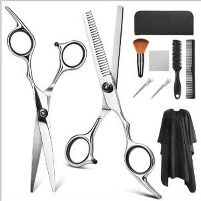 9PCS Professional Hairdressing Scissors Barber Cutting Hair Salon Thinning Hair Cutter Comb for Hairdressers Set Kit