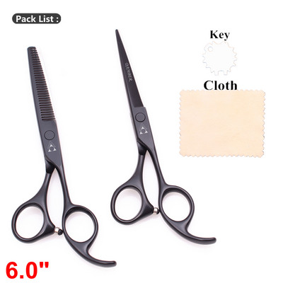 5.5 6.0 Profesionalios kirpyklos žirklės plaukams retinimo kirpėjų žirklių rinkinys plaukų kirpimo žirklės Japan Steel 440C Scissor 1008#