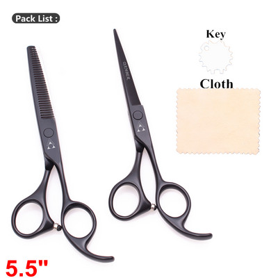 5.5 6.0 Profesionalios kirpyklos žirklės plaukams retinimo kirpėjų žirklių rinkinys plaukų kirpimo žirklės Japan Steel 440C Scissor 1008#