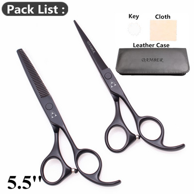 5.5 6.0 Profesionalios kirpyklos žirklės plaukams retinimo kirpėjų žirklių rinkinys plaukų kirpimo žirklės Japan Steel 440C Scissor 1008#