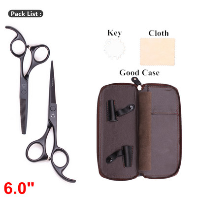 5.5 6.0 Profesionalios kirpyklos žirklės plaukams retinimo kirpėjų žirklių rinkinys plaukų kirpimo žirklės Japan Steel 440C Scissor 1008#