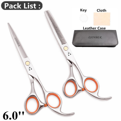 5.5 6.0 Profesionalios kirpyklos žirklės plaukams retinimo kirpėjų žirklių rinkinys plaukų kirpimo žirklės Japan Steel 440C Scissor 1008#