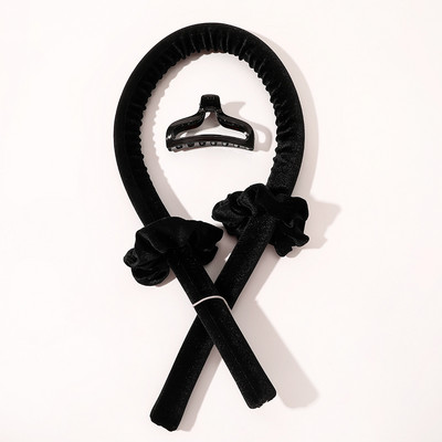 Velvet Heatless locīšanas stieņi Matu galvas lentes zīda matu ruļļi Ruļļi lente mitri un viļņaini saišķi Flexi matu instrumenti viļņu veidotāji