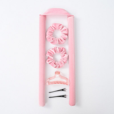 Velvet Heatless locīšanas stieņi Matu galvas lentes zīda matu ruļļi Ruļļi lente mitri un viļņaini saišķi Flexi matu instrumenti viļņu veidotāji