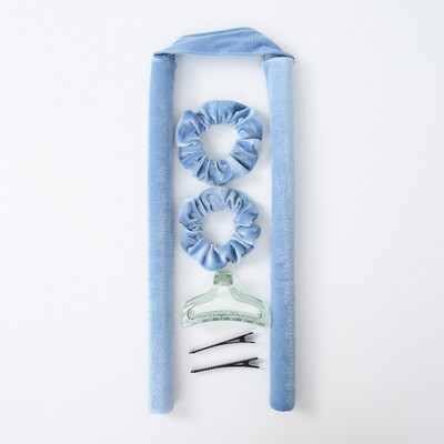 Velvet Heatless locīšanas stieņi Matu galvas lentes zīda matu ruļļi Ruļļi lente mitri un viļņaini saišķi Flexi matu instrumenti viļņu veidotāji