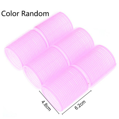 6 gab. Vairāku izmēru paštvērējs Lieli matu ruļļi Profesionāli saloni Frizieru ruļļi Veidošanas rīki Aksesuāri Random Color