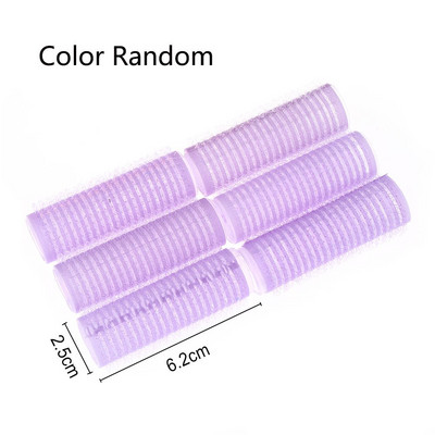 6 gab. Vairāku izmēru paštvērējs Lieli matu ruļļi Profesionāli saloni Frizieru ruļļi Veidošanas rīki Aksesuāri Random Color