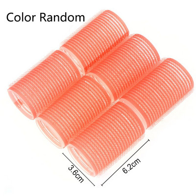 6 gab. Vairāku izmēru paštvērējs Lieli matu ruļļi Profesionāli saloni Frizieru ruļļi Veidošanas rīki Aksesuāri Random Color