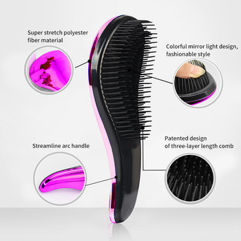 Нова TT четка за коса за жени, проектиран антистатичен горещ гребен за разплитане, грижа за скалпа, намаляване на косопада, инструмент за оформяне, бръснарски аксесоари