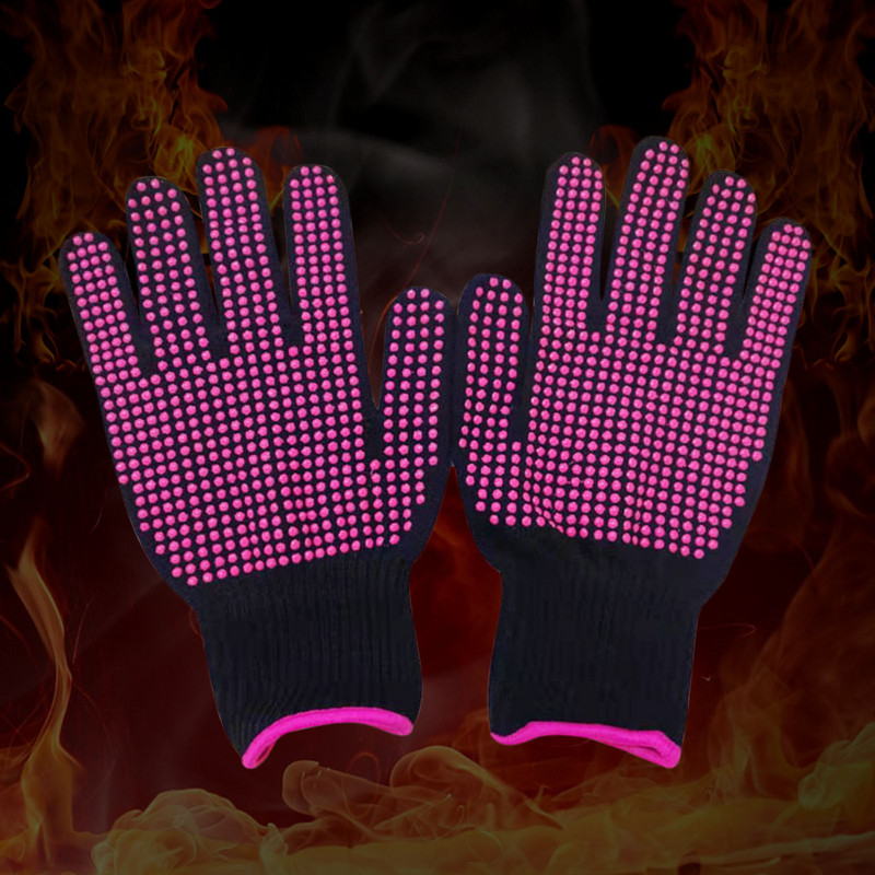 1 buc. Mănușă profesională rezistentă la căldură Instrument pentru coafarea părului pentru ondularea fierului plat drept Mănușă de căldură pentru fierul ondulat